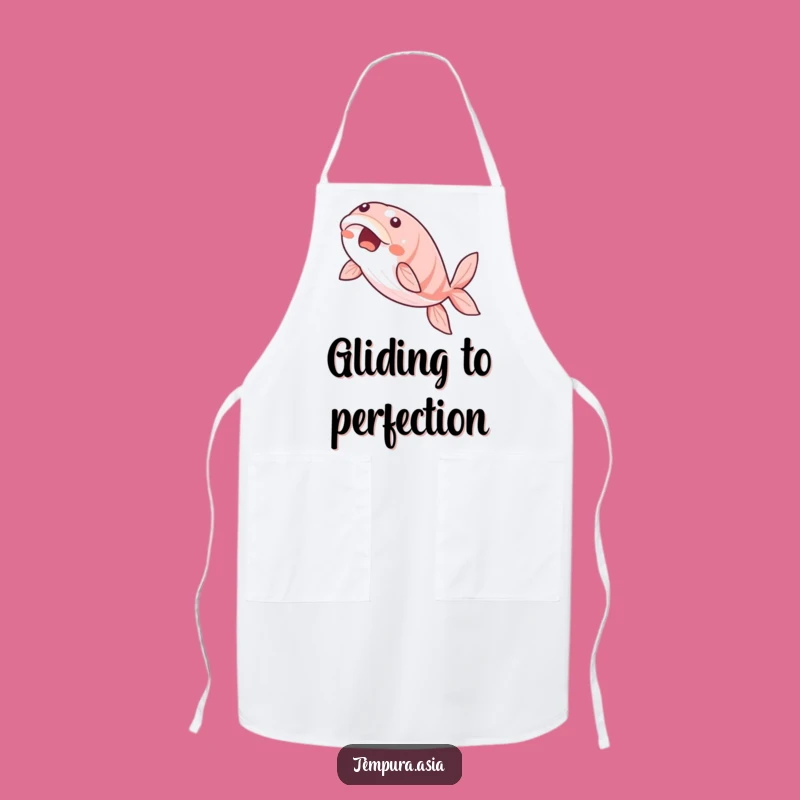 Funny Unagi Glide Apron: Cook with Smooth Style & Eel Flair