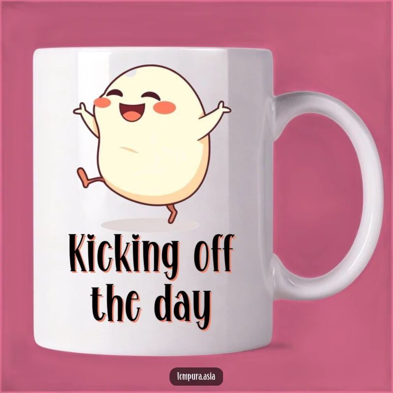 Funny Gyoza Kick Mug: Energetic Dumpling Gift for Food Lovers