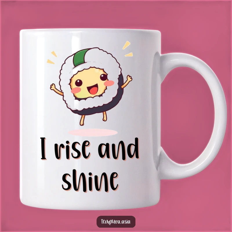 Funny Sushi Hop Mug: Adorable Japanese Food Gift for Sushi Lovers