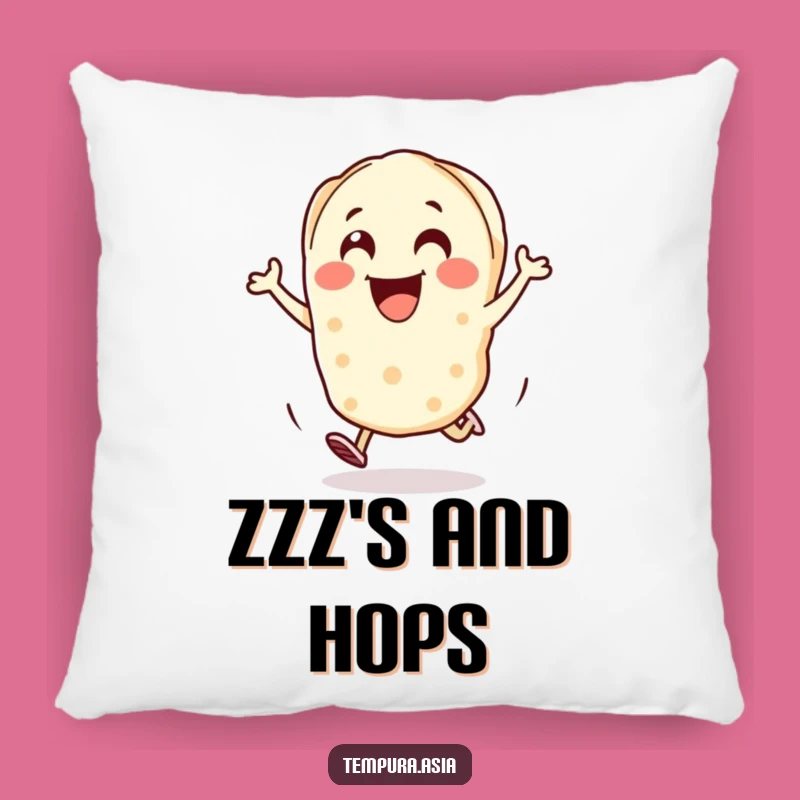 Funny Gyoza Hop Pillow: Cute Comfort with Cheerful Excitement