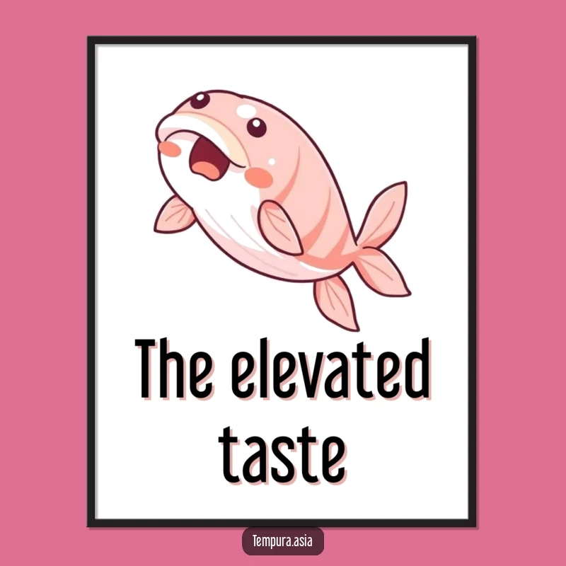 Funny Unagi Glide Digital Art Print: Instant Smooth Eel Decor Gift