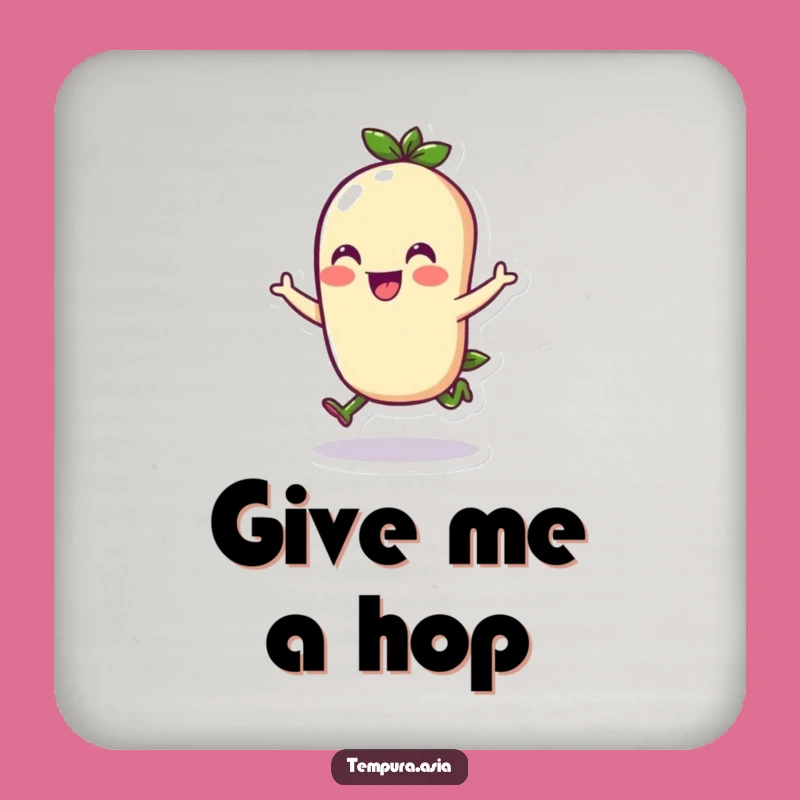 Funny Edamame Hop Coaster - Cheerful Protection for Your Table