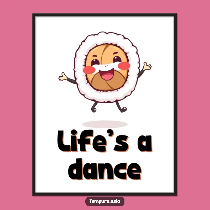 Funny Sushi Roll Dance Poster: Brighten Your Walls with Whimsy