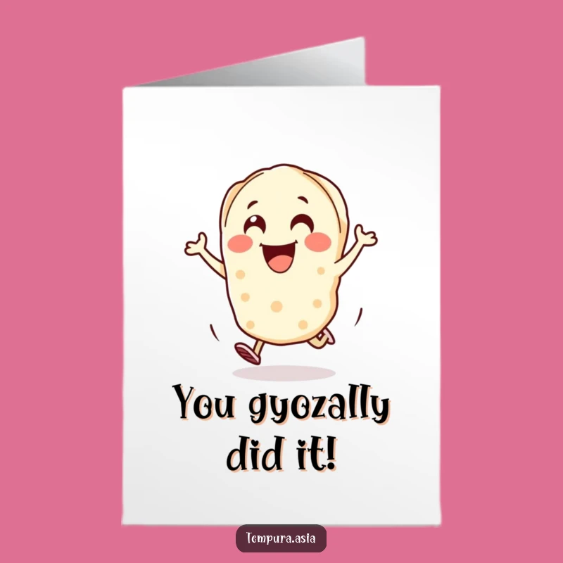 Free Printable Congrats Card: Gyoza Hop - Humorous Downloadable Celebration