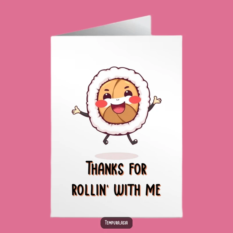 Free Printable Thank You Card: Sushi Dance - Hilarious Downloadable for Home