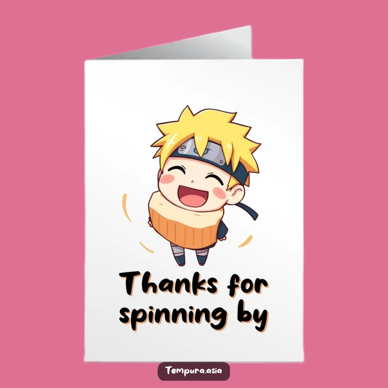 Free Printable Narutomaki Thank You Card: Cheerful Downloadable Gift for Gratitude!