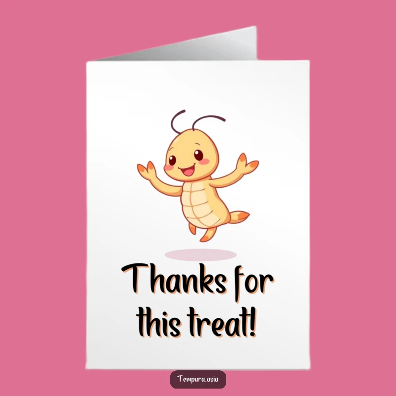 Free Printable Funny Thank You Card: Tempura Shrimp Jig Downloadable Gift