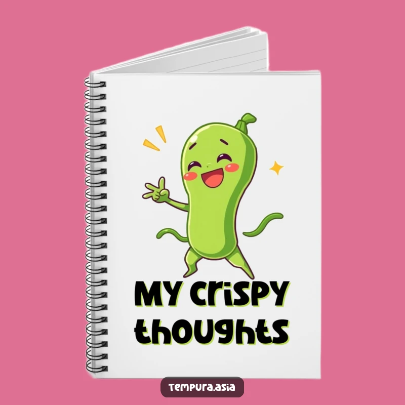 Funny Green Bean Tempura Dramatic Pose Notebook - Jot Down Ideas Dramatically