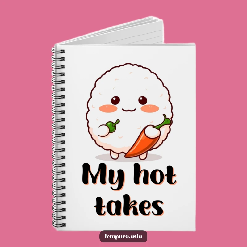 Funny Shy Rice Ball Notebook - Jot Down Sweet & Spicy Ideas