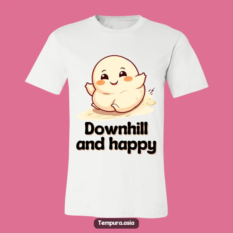 Funny Dumpling Roll Downhill T-Shirt: Wear Your Joyful Spirit