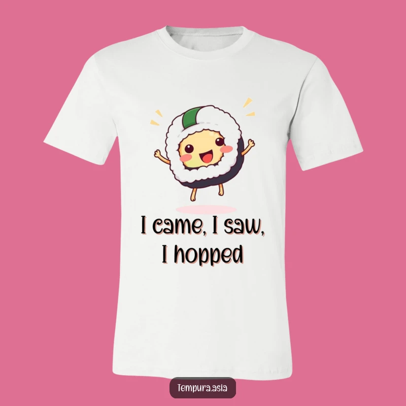 Funny Sushi Hop T-Shirt: Wearable Joyful Japanese Food Graphic Tee Gift