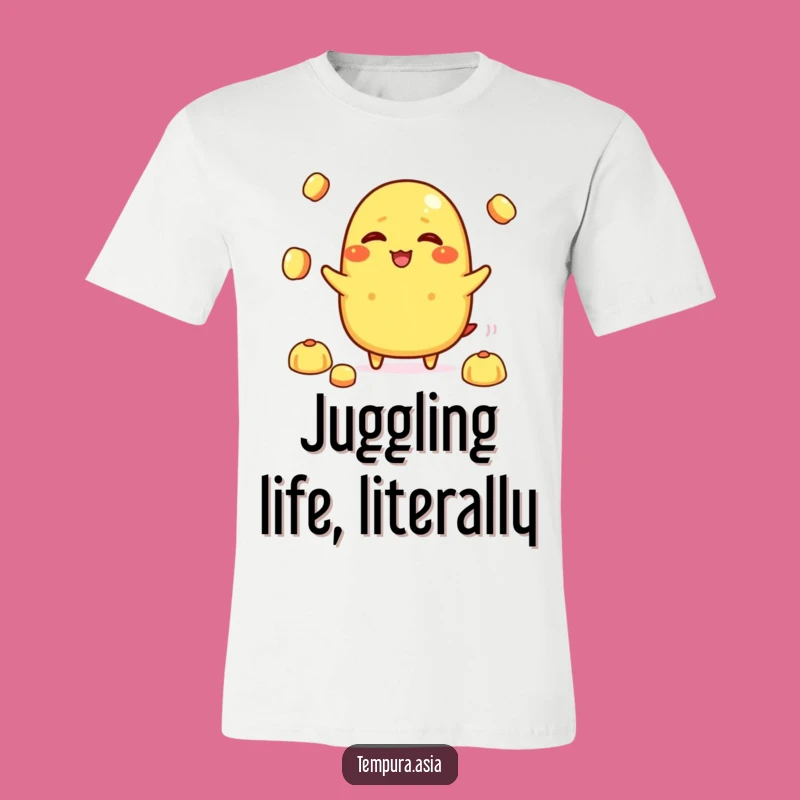 Funny Tamagoyaki Giggling T-Shirt - Juggling Balls, Hilarious Foodie Apparel