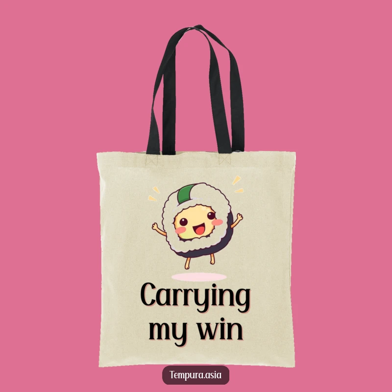 Funny Sushi Hop Tote Bag: Carry Your Fun Japanese Style Gift Bag
